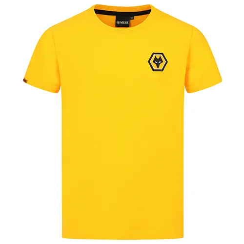 Wolves Kits Shop | Official Essentials T-Shirt – Gold – Junior Wolverhampton Wanderers Apparel